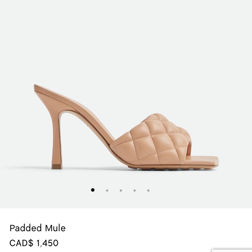 BOTTEGA VENETA padded nude mules/heels 37
